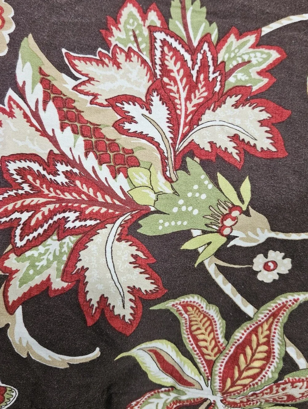 Cote Couture MULHOUSE Rose Tree STD Pillow Shams Brown Floral Rope Trim Autumn 2
